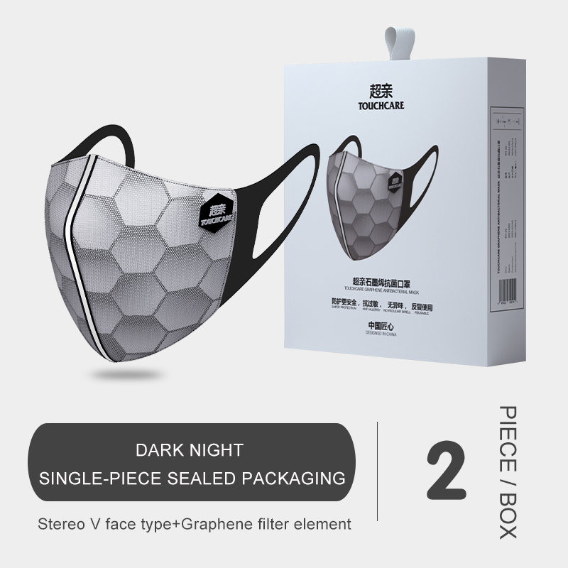 Rhycomme graphene antibacterial 3d disposable earloop face mask