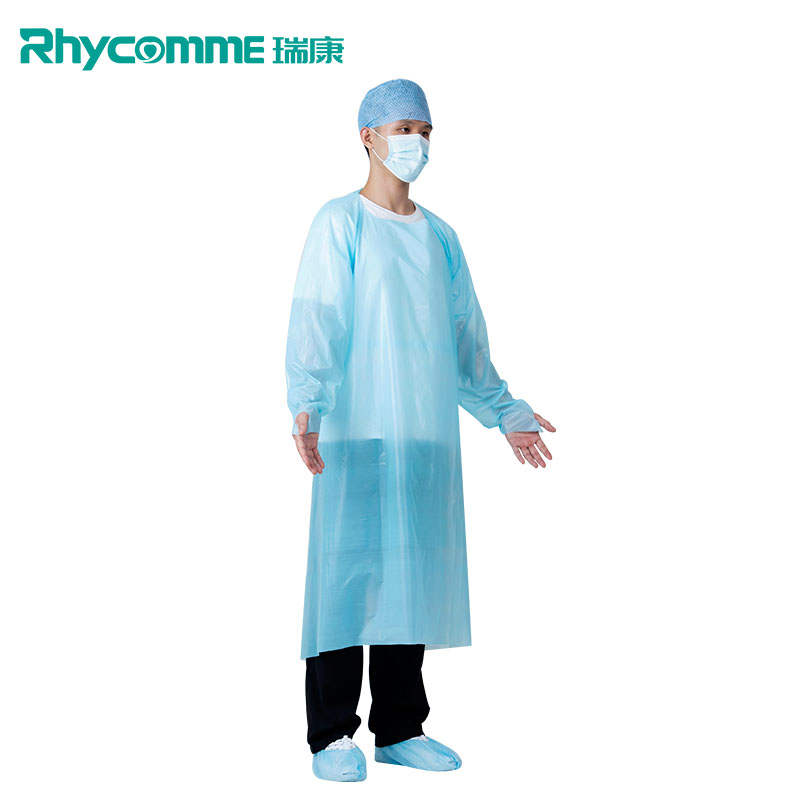 Rhycomme Level 2 Disposable CPE Isolation Gowns Blue