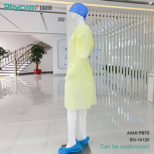 Rhycomme Hospital Yellow SMS Isolation Medical Gowns