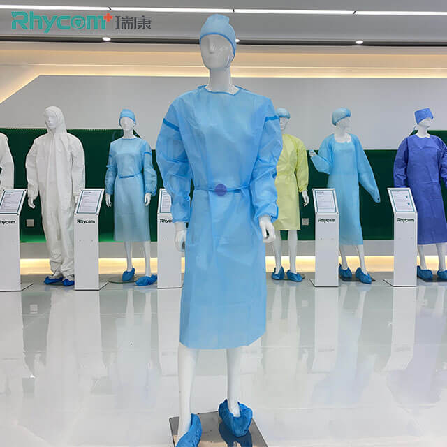 Rhycomme Medical Level 3 PP PE Isolation Gown Blue